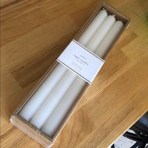 Tapered candles, white